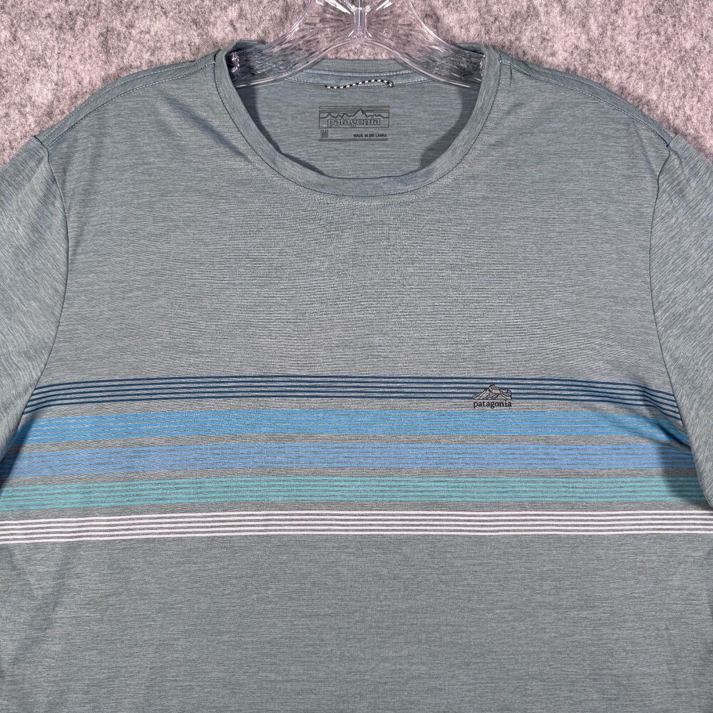 Patagonia Shirt Mens Size Medium Blue Long Sleeve Capilene Outdoor Hike